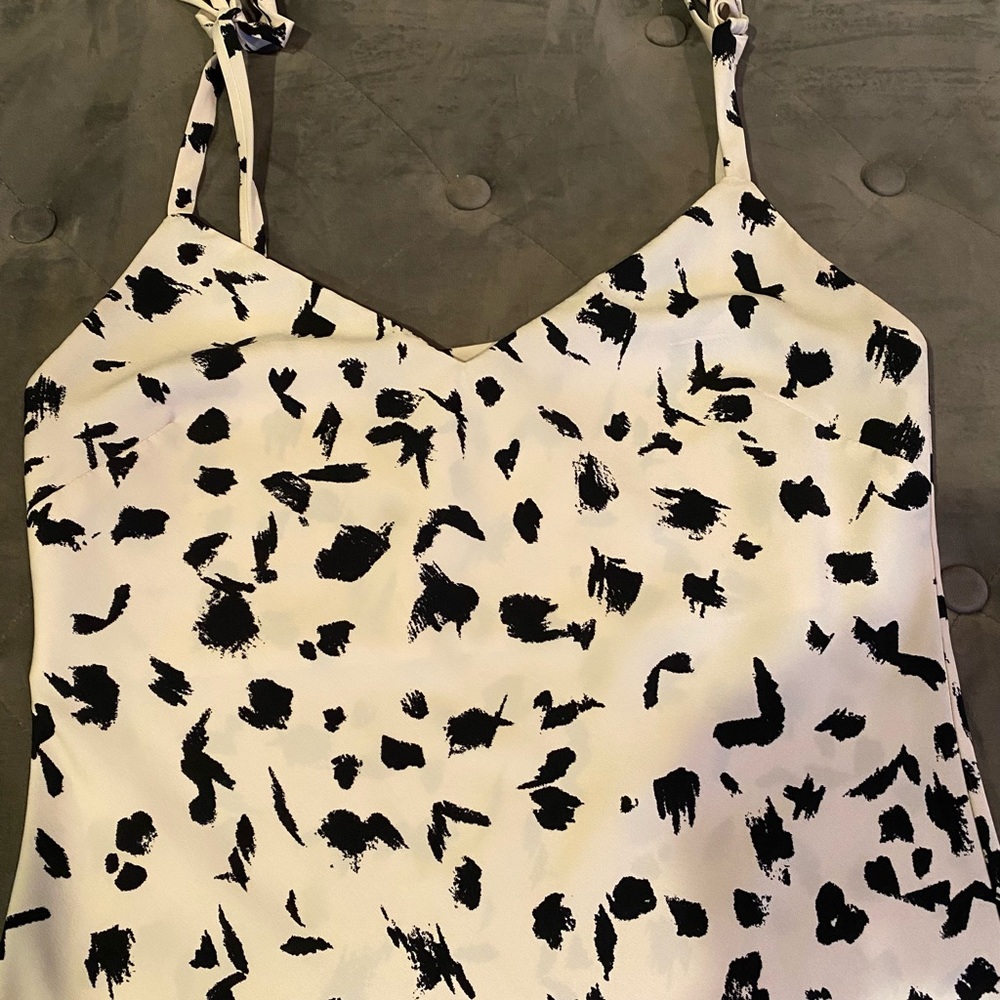Cream and Black Dress